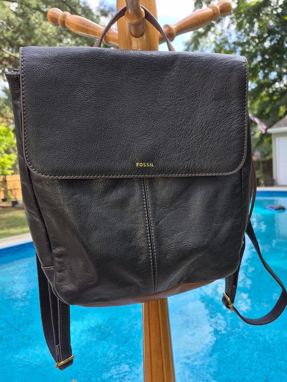 Fossil Claire Leather Backpack